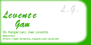 levente gam business card